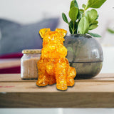 Maxbell Sitting Schnauzer Figurine Tabletop Decor Puppy Statue for Living Room Yellow