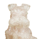 Maxbell Sitting Schnauzer Figurine Tabletop Decor Puppy Statue for Living Room Pink