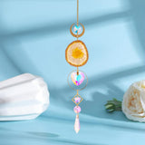 Maxbell Wind Chime Pendant Garden Decoration Sparkling Hanging Windchime Yellow