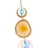 Maxbell Wind Chime Pendant Garden Decoration Sparkling Hanging Windchime Yellow