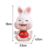 Maxbell Rabbit Statue Small Bunny Figurine Resin Craft for Office Cake Decoration style B