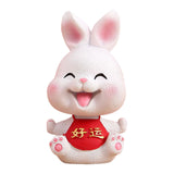 Maxbell Rabbit Statue Small Bunny Figurine Resin Craft for Office Cake Decoration style B