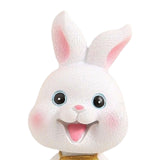 Maxbell Rabbit Statue Small Bunny Figurine Resin Craft for Office Cake Decoration style C