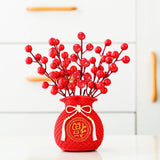 Maxbell Resin Flowers Vase Flower Pot Artificial Potted Flower Art Crafts for Office