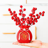 Maxbell Resin Flowers Vase Flower Pot Artificial Potted Flower Art Crafts for Office