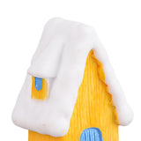 Maxbell Resin Statue Village House Figurines Xmas Christmas Miniature Ornaments Yellow 2.2x2.5x5.1cm