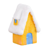 Maxbell Resin Statue Village House Figurines Xmas Christmas Miniature Ornaments Yellow 2.2x2.5x5.1cm