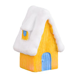 Maxbell Resin Statue Village House Figurines Xmas Christmas Miniature Ornaments Yellow 2.2x2.5x5.1cm