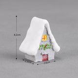 Maxbell Resin Statue Village House Figurines Xmas Christmas Miniature Ornaments Gray 2.3x2.6x4.2cm