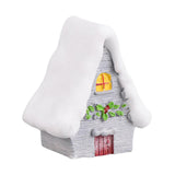 Maxbell Resin Statue Village House Figurines Xmas Christmas Miniature Ornaments Gray 2.3x2.6x4.2cm