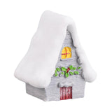 Maxbell Resin Statue Village House Figurines Xmas Christmas Miniature Ornaments Gray 2.3x2.6x4.2cm