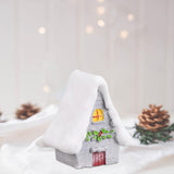 Maxbell Resin Statue Village House Figurines Xmas Christmas Miniature Ornaments Gray 2.3x2.6x4.2cm