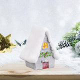 Maxbell Resin Statue Village House Figurines Xmas Christmas Miniature Ornaments Gray 2.3x2.6x4.2cm