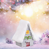 Maxbell Resin Statue Village House Figurines Xmas Christmas Miniature Ornaments Gray 2.3x2.6x4.2cm