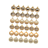 Maxbell 36x Christmas Balls Ornaments Hanging Pendants Decorative Bauble for Wreath Aureate
