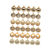 Maxbell 36x Christmas Balls Ornaments Hanging Pendants Decorative Bauble for Wreath Aureate
