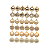 Maxbell 36x Christmas Balls Ornaments Hanging Pendants Decorative Bauble for Wreath Aureate