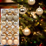 Maxbell 36x Christmas Balls Ornaments Hanging Pendants Decorative Bauble for Wreath Aureate