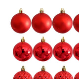 Maxbell 36x Christmas Balls Ornaments Hanging Pendants Decorative Bauble for Wreath Red