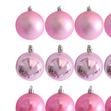 Maxbell 36x Christmas Balls Ornaments Hanging Pendants Decorative Bauble for Wreath Pink