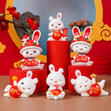 Maxbell Rabbit Ornament Decorative Figurine Home Decor Statue Scene Layout for Cars Take Ingots