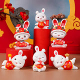 Maxbell Rabbit Ornament Decorative Figurine Home Decor Statue Scene Layout for Cars Take Ingots