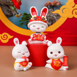 Maxbell Rabbit Ornament Decorative Figurine Home Decor Statue Scene Layout for Cars Take Ingots
