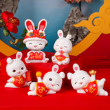 Maxbell Rabbit Ornament Decorative Figurine Home Decor Statue Scene Layout for Cars Take Ingots