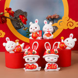 Maxbell Rabbit Ornament Decorative Figurine Home Decor Statue Scene Layout for Cars Take Ingots