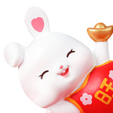 Maxbell Rabbit Ornament Decorative Figurine Home Decor Statue Scene Layout for Cars Take Ingots