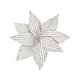 Maxbell Glitter Simulated Flowers Decoration for Christmas Tree Wreath Garland Decor Style C