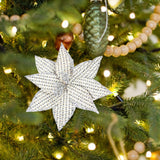 Maxbell Glitter Simulated Flowers Decoration for Christmas Tree Wreath Garland Decor Style C