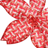 Maxbell Glitter Simulated Flowers Decoration for Christmas Tree Wreath Garland Decor Style D