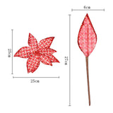 Maxbell Glitter Simulated Flowers Decoration for Christmas Tree Wreath Garland Decor Style D