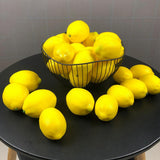 Maxbell 6x Artificial Lemons Vivid Durable Foam for Farmhouse Christmas Wedding Yellow