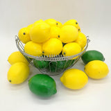 Maxbell 6x Artificial Lemons Vivid Durable Foam for Farmhouse Christmas Wedding Yellow