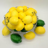 Maxbell 6x Artificial Lemons Vivid Durable Foam for Farmhouse Christmas Wedding Yellow