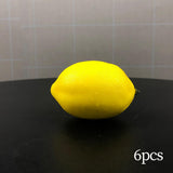 Maxbell 6x Artificial Lemons Vivid Durable Foam for Farmhouse Christmas Wedding Yellow