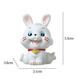 Maxbell Chinese Rabbit Statue Bunny Figurine Craft for Holiday Store Decoration Sitting