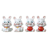 Maxbell Chinese Rabbit Statue Bunny Figurine Craft for Holiday Store Decoration Sitting