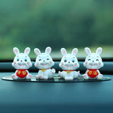 Maxbell Chinese Rabbit Statue Bunny Figurine Craft for Holiday Store Decoration Sitting