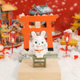 Maxbell Chinese Rabbit Statue Bunny Figurine Craft for Holiday Store Decoration Sitting
