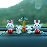 Maxbell Chinese Rabbit Statue Bunny Figurine Craft for Holiday Store Decoration Sitting