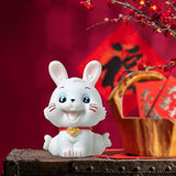 Maxbell Chinese Rabbit Statue Bunny Figurine Craft for Holiday Store Decoration Sitting