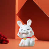 Maxbell Chinese Rabbit Statue Bunny Figurine Craft for Holiday Store Decoration Lift the Feet