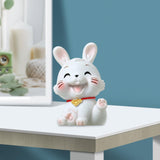 Maxbell Chinese Rabbit Statue Bunny Figurine Craft for Holiday Store Decoration Lift the Feet