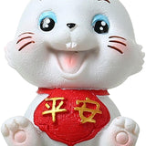 Maxbell Chinese Rabbit Statue Bunny Figurine Craft for Holiday Store Decoration Peace