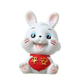 Maxbell Chinese Rabbit Statue Bunny Figurine Craft for Holiday Store Decoration Peace