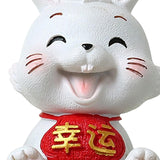 Maxbell Chinese Rabbit Statue Bunny Figurine Craft for Holiday Store Decoration Lucky