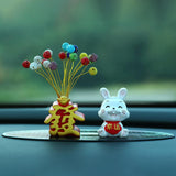 Maxbell Chinese Rabbit Statue Bunny Figurine Craft for Holiday Store Decoration Lucky
